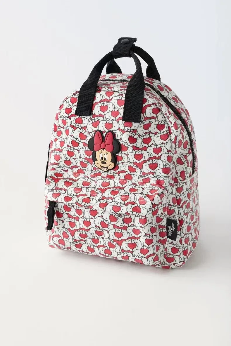 Disney 2025 New Cute Minnie Children's Backpack Girls Cartoon