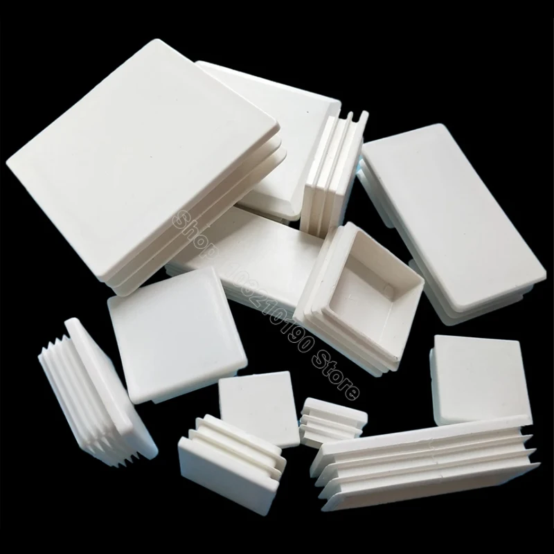 Pipe End Cap Rectangle/Square Plastic Blanking 10x20mm to 200x200mm for Steel table Leg Feet Pad pipe end cap table foot pad table leg tips silicone rubber caps rubber caps silicone rubber plugs floor protector caps