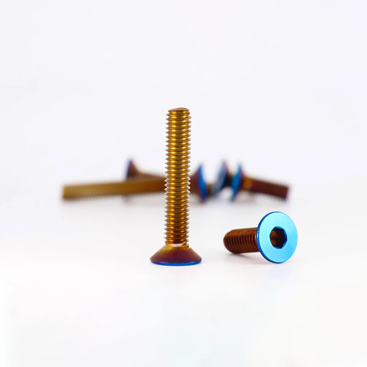 Stainless Steel Countersunk Steering Wheel Screw / Colored Bolt / Titanium Blue