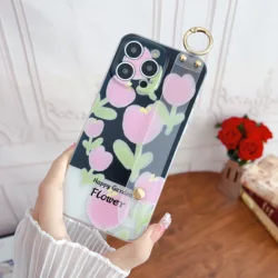 Floral Design Wrist Strap Phone Case - Fashion Edition for Honor 80SE (T337)