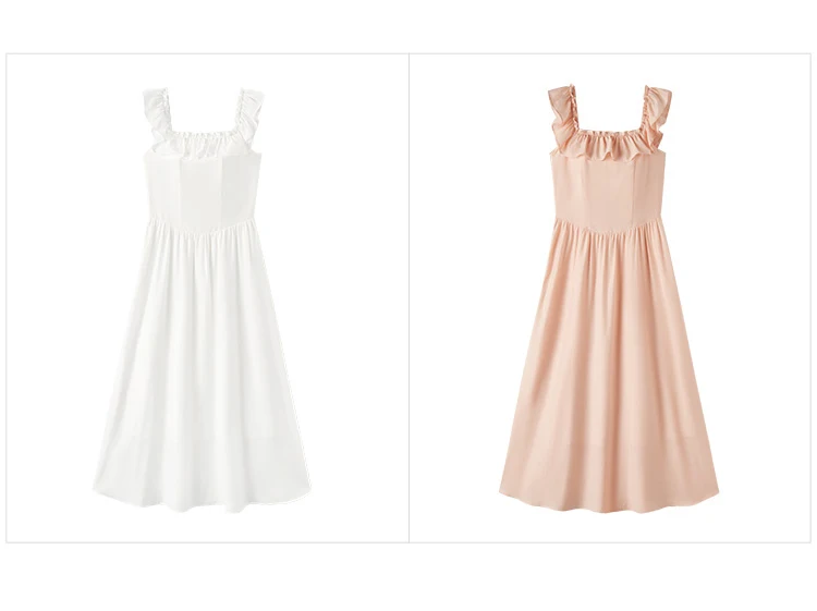 Bodycon Dress Women Slim Fit With Ruffled Hem Summer New Short Flutter Sleeves And Gentle Mid-Length Dress 18 Bodycon Dress Women Slim Fit With Ruffled Hem Summer New Short Flutter Sleeves And Gentle Mid-Length Dress