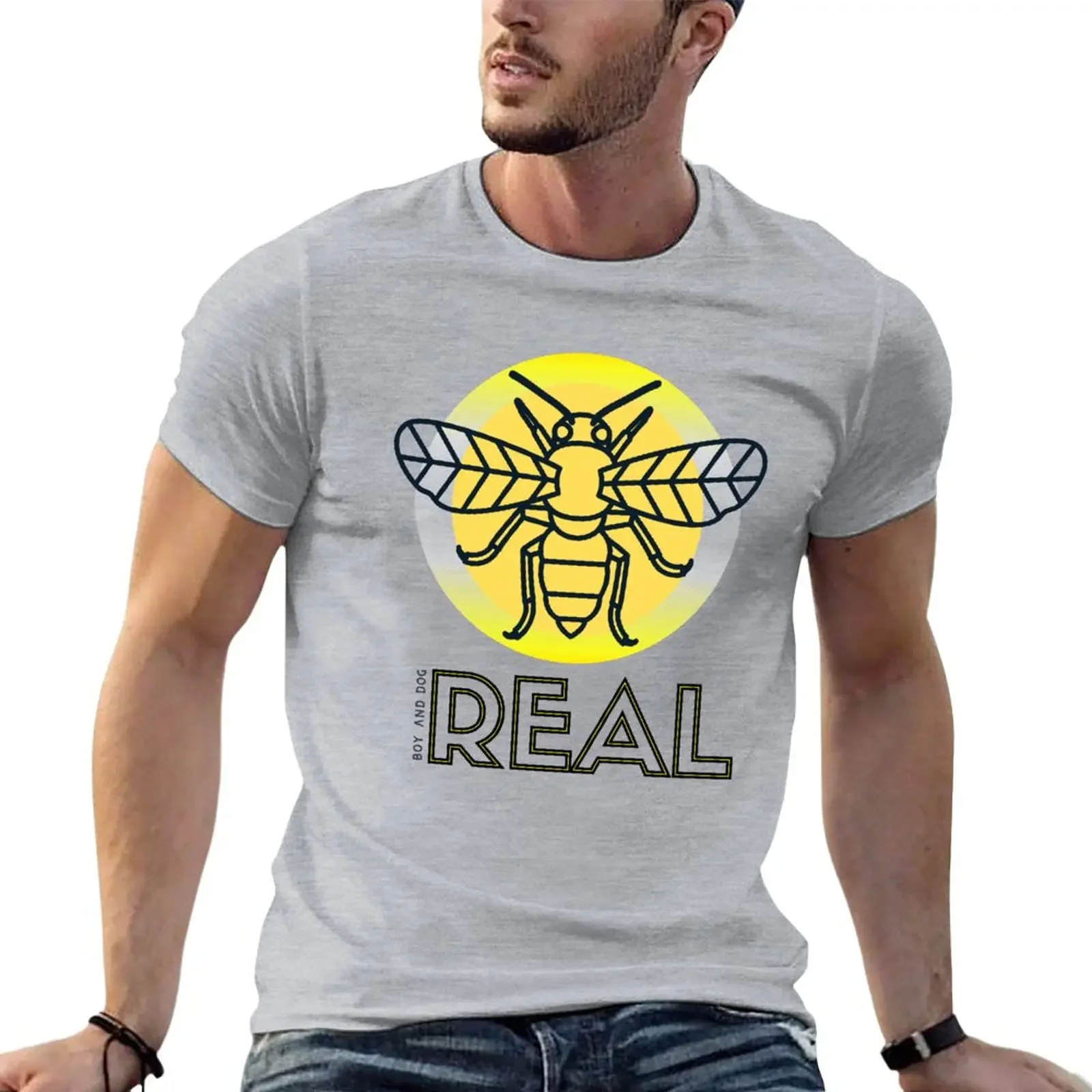 

Bee Real T-Shirt oversized customs shirts graphic tees mens white t shirts