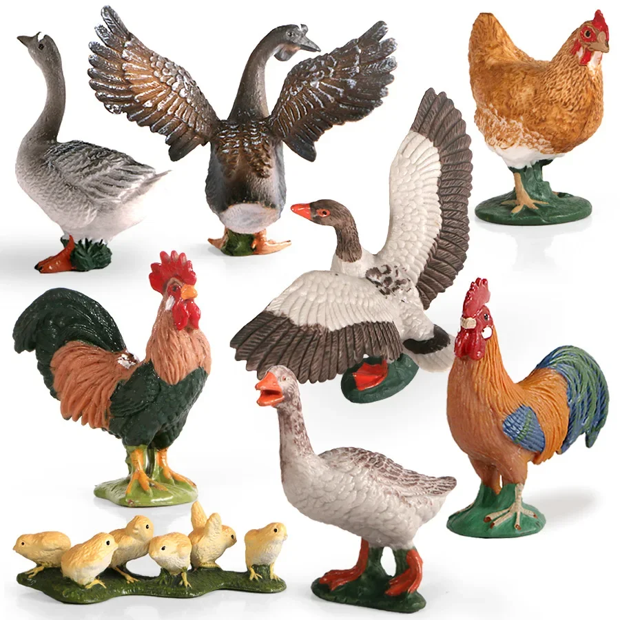 PLAYMOBIL : POULAILLER avec 1 coq - 3 poules - 6 poussins - ferme EUR