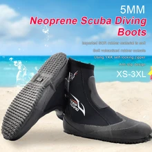 

5MM Neoprene Scuba Diving Boots Water Shoes Vulcanization Adult Winter Cold Proof High Upper Warm Fins Spearfishing Shoes