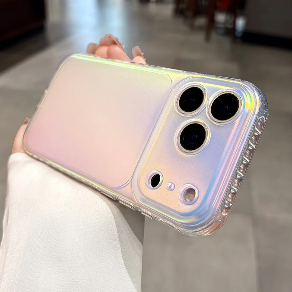Luxury Aurora Laser Gradient Matte Case with Camera Control Button Cover