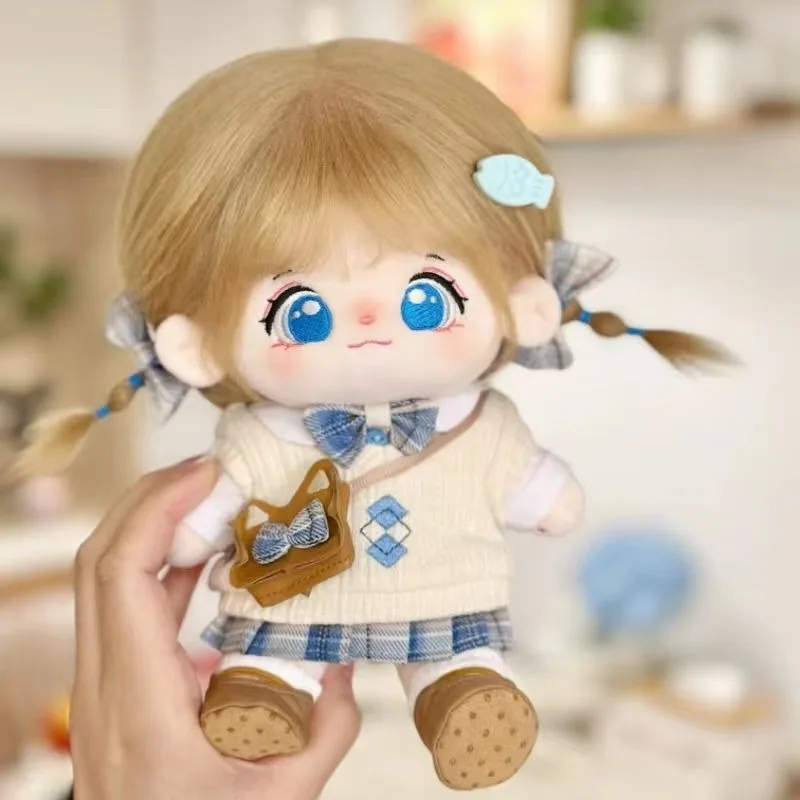 20cm Plush Stuffed Doll JK Uniform Kawaii Costume Suit Change Clothes Outfit Cosplay Birthday Gift 3