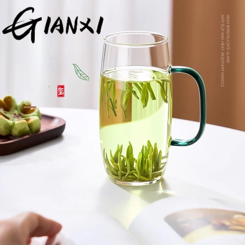 GIANXI Glass Tea Cup With Handle Anti-Scalding Can Be Electric Clay Oven Heating Glasses Office Personal Cup tea cup