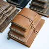 1pc Handmade Genuine Leather Notebook - Vintage Cowhide Sketchbook for Travelers and Artists 1