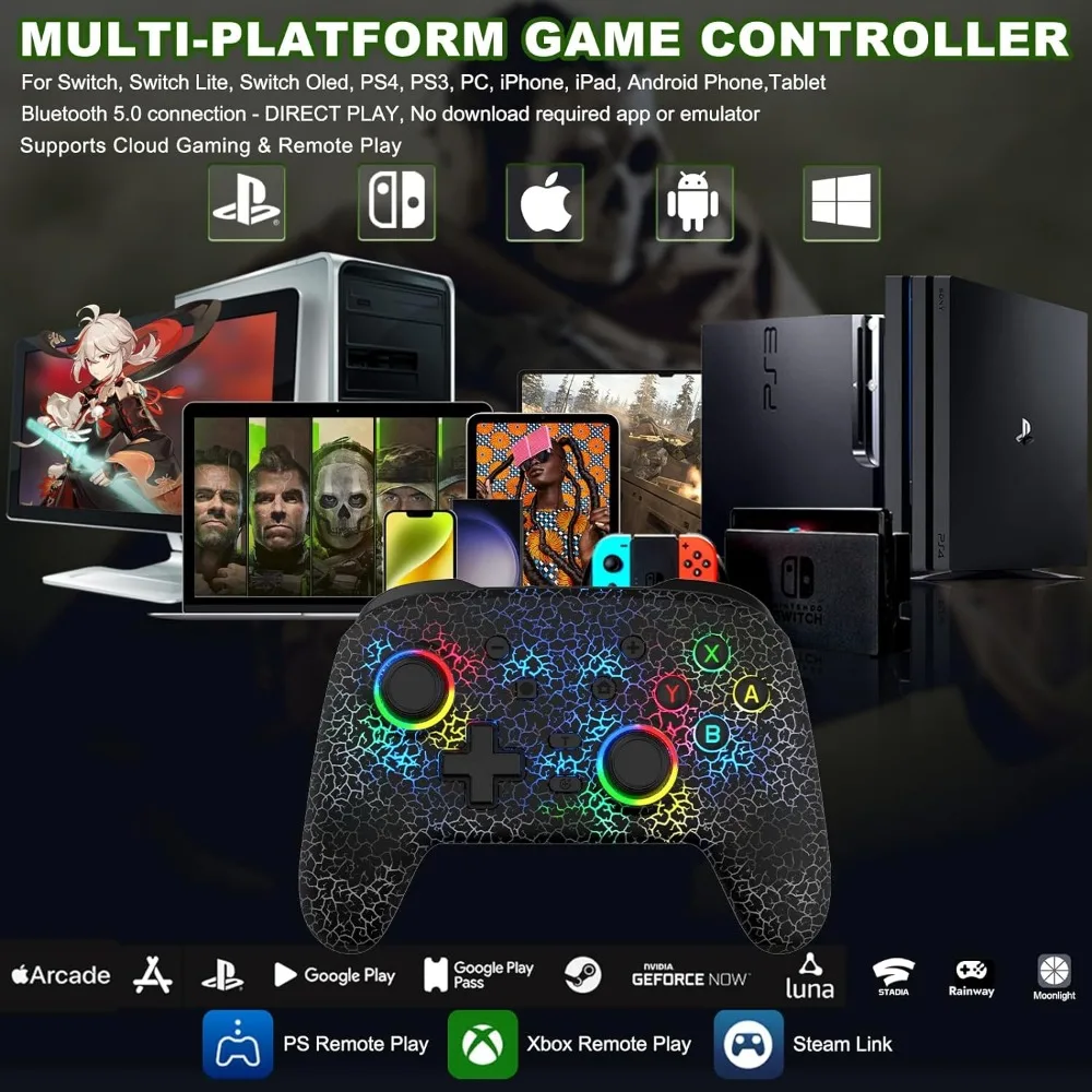 

Switch Pro Bluetooth Controller Switch Wireless Remote Gamepad PC Gaming Control Phone Joystick Video Game Console Accessories