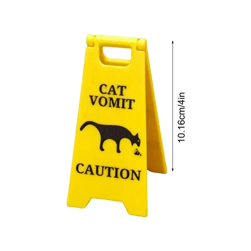Cat & Dog Vomit Sign Funny Warning Sign for Safety Yard Warning Sign Cat Vomit Sign Outdoor Garden Lawn Warning Sign Decoration