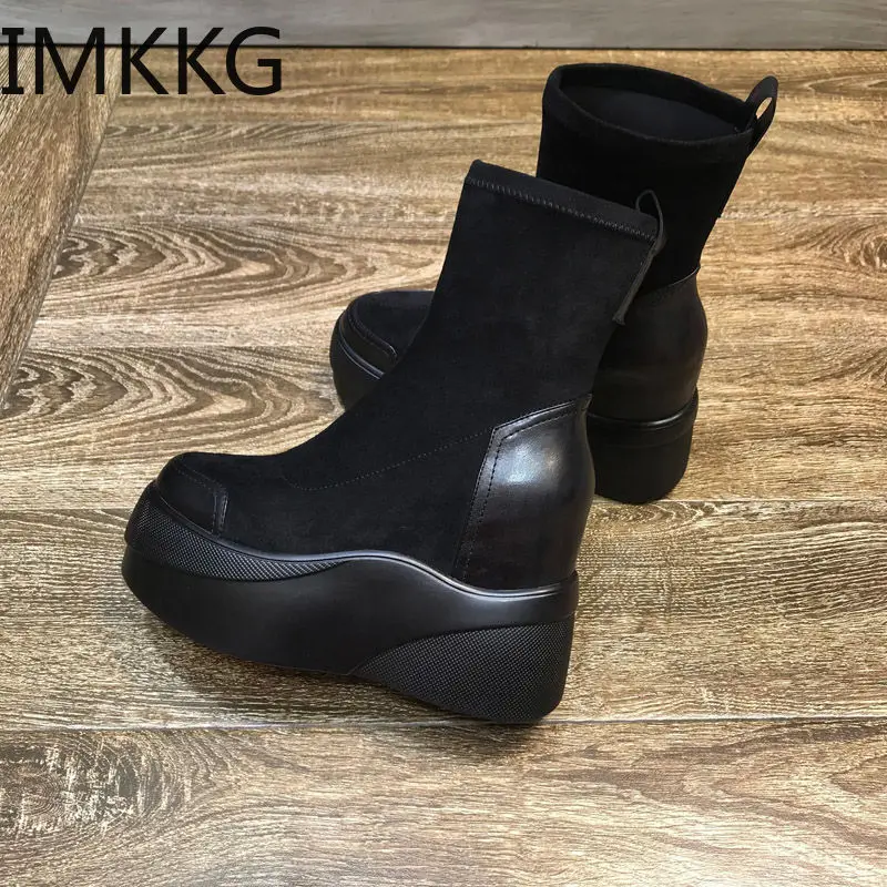Ankle Winter Boots Women Fashion Round toe