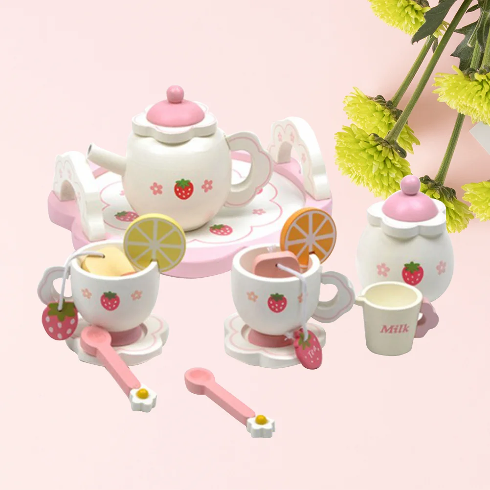 

Деревянный игровой домик, игрушка, имитация послеобеденного чая, образовательная игрушка для детей, малышей