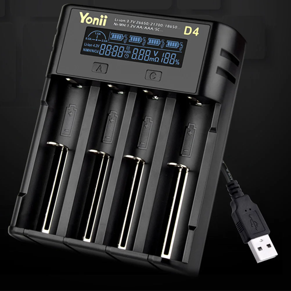 

4 Slots LCD Display AA AAA C F6 USB
