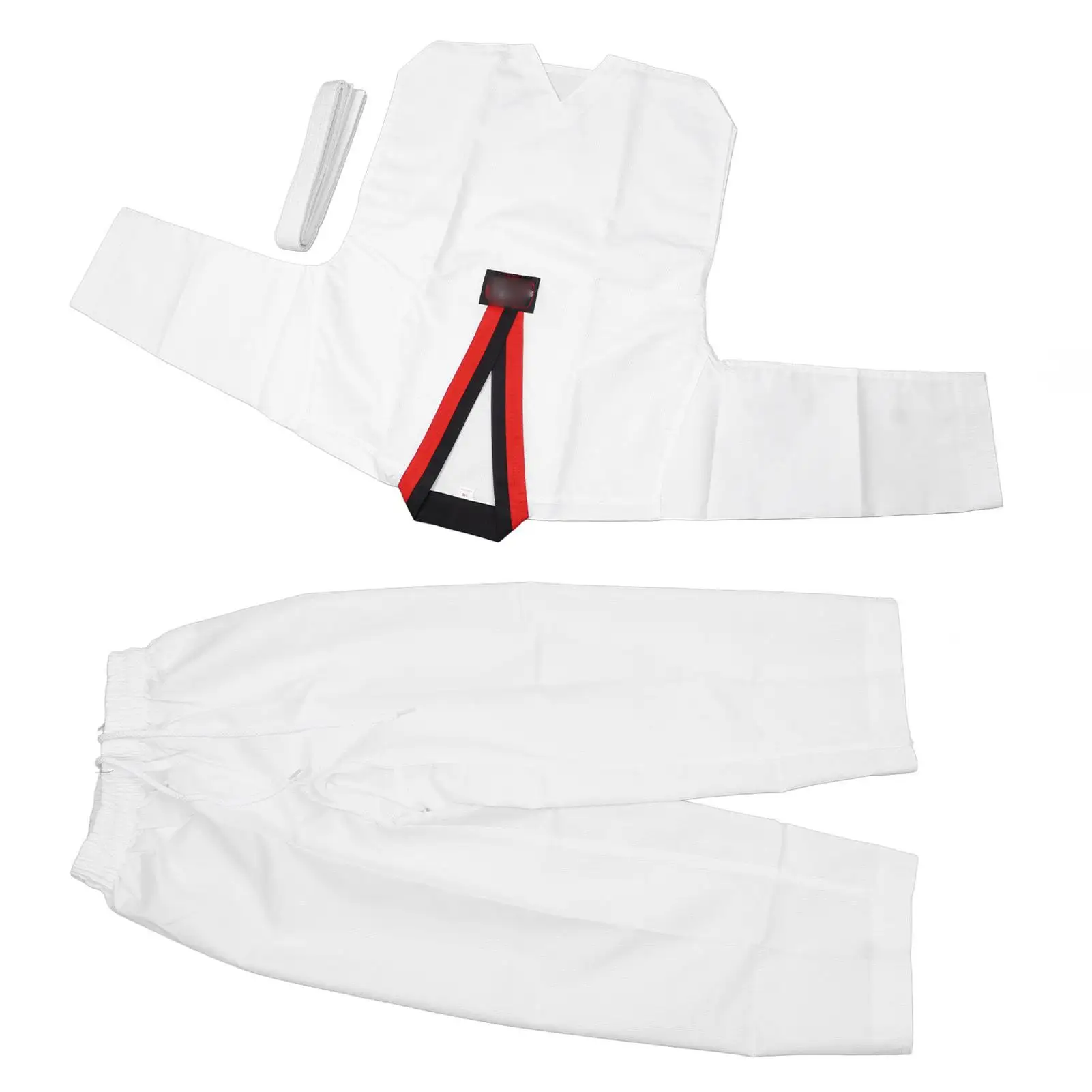 for taekwondo Dobok Suit Wider Crotch Hand Locked Polyester Breathable V Neck Training Uniform