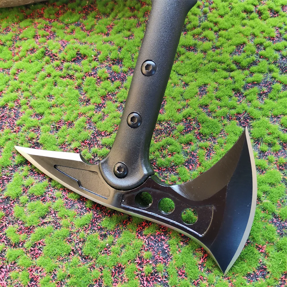 High Hardness 57HRC Stainless Steel Tactical Axe with Black Nylon Handle - Ideal for Outdoor Survival, Camping, Hunting, and EDC 5