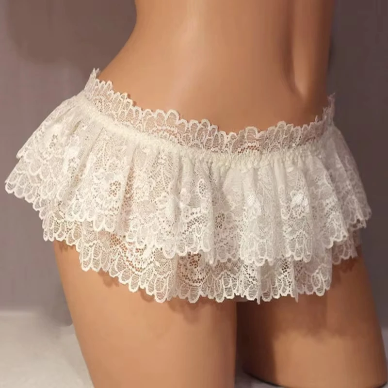 New Womens Sexy Cosplay Vintage Pleated Skirt Ultra Short Skirt Cute Nightwear Lace Thongs Panties Lingerie Briefs Mini Skirt
