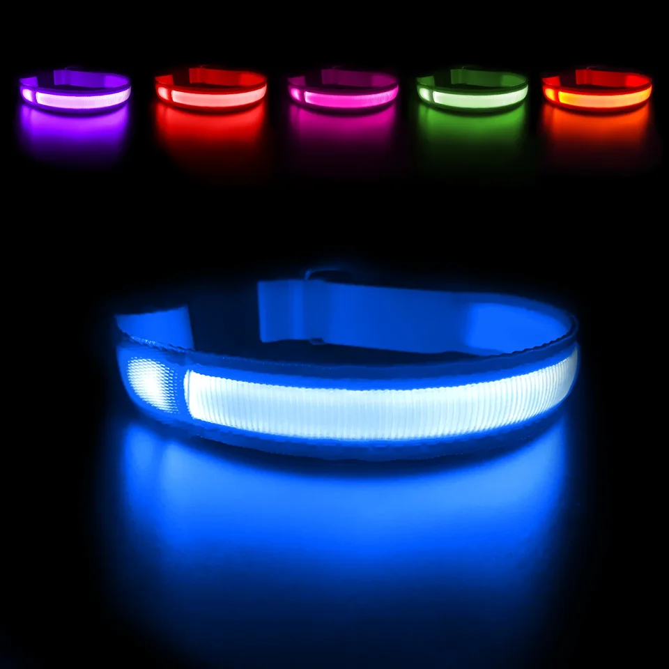 Rechargeable Waterproof LED Dog Collar for Night Safety