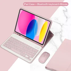 Sleek Wireless Keyboard Case with Stand - Korean keyboard (Pink B)