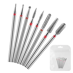 Premium 8 - Piece Diamond Nail Drill Bit Set for Manicure and Cuticle Care (8Pcs In Bag)