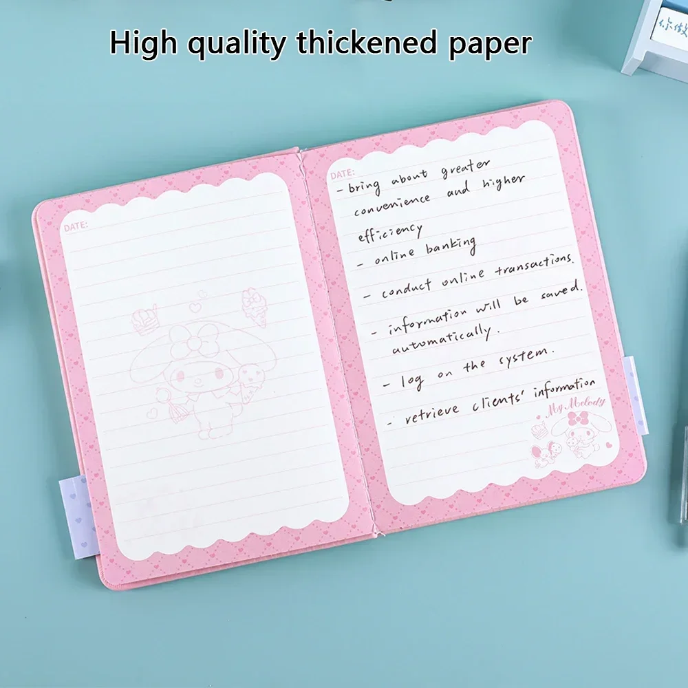 산리오 노트북 시나모롤 쿠로미 메모장, 데일리 주간 일정 B6 노트북 플래너, 일본 카와이 문구, 학용품