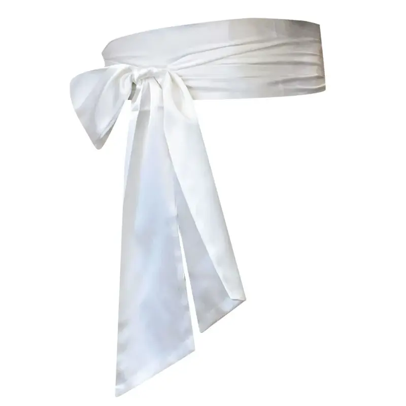 Satin Silk Bow Corset Waist Belt Wide DIY Bowknot Fabric Ribbon Cummerbunds Decorative Waist Cover For Women Lady Girl Bridal - Image 25