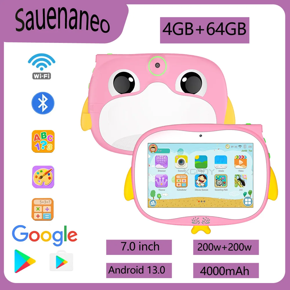 

2024 New QE Tablet 4GB RAM 64GB ROM Android Mini Tablet Children's Birthday Gift 4000mAh Android 13.0