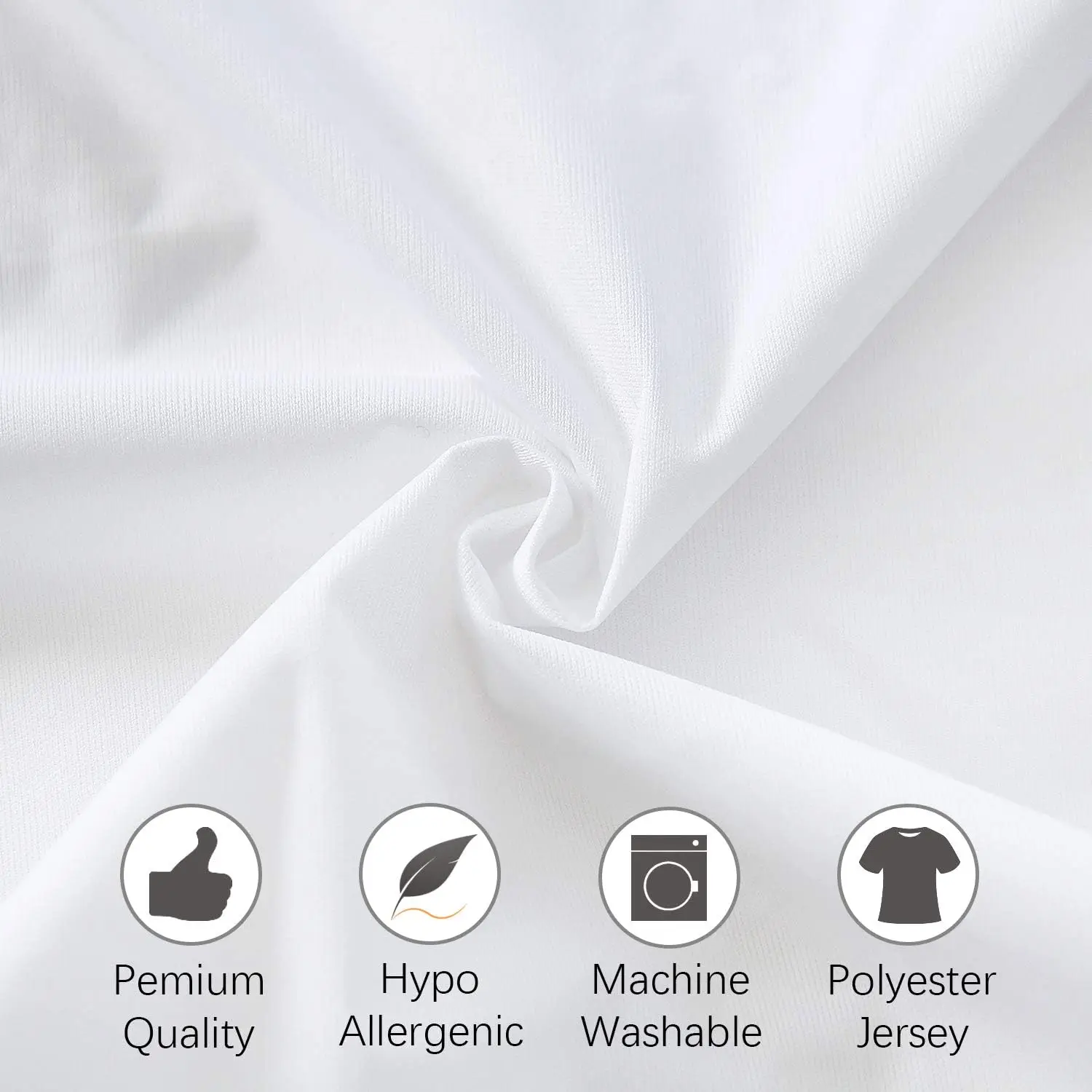 2pcs Pillow Cover Waterproof Zipper Pillow Protector Bedbug Proof & Allergy Protection Pillowcase 2
