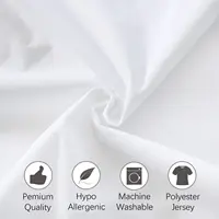 2pcs Pillow Cover Waterproof Zipper Pillow Protector Bedbug Proof & Allergy Protection Pillowcase 2