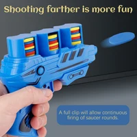 Children Flying Saucer Guns Carrot Flying Disc Launcher Toy Gun Radish Gun Safety EVA Frisbee Gun Kids Outdoor Games Sport Toys 2