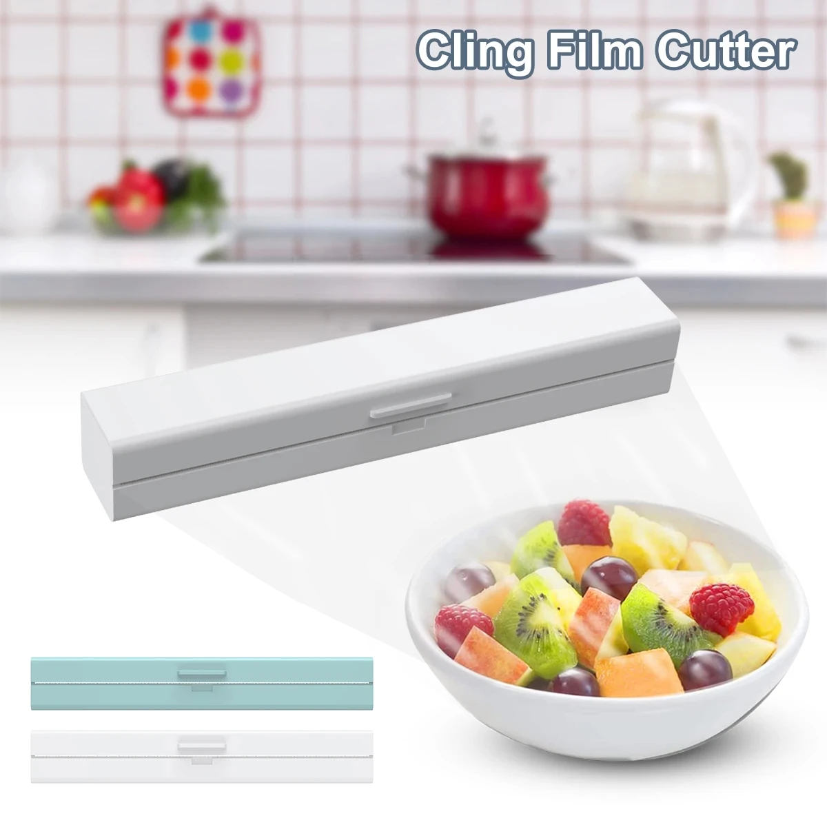 플라스틱 랩 커터 마그네틱 접착 필름 디펜서, 알루미늄 주석 주방 식품 신선도 유지, 재사용 가능 도구