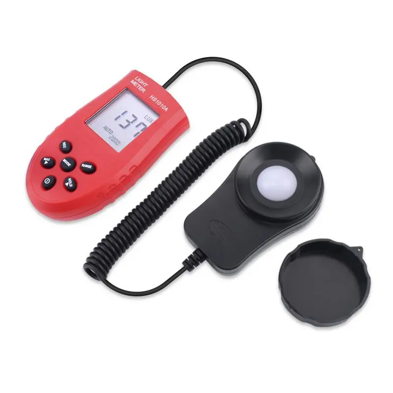 200,000 Lux Automatic HS1010A LCD Digital Split Light Meter Luxmeter