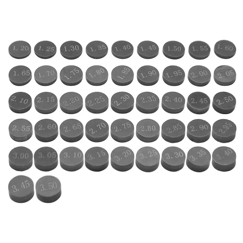 Motorcycle Valve Shim Adjustable dia 7.48mm Thickness 1.20-2.20mm For Honda Suzuki Yamaha Kawasaki Engine Parts
