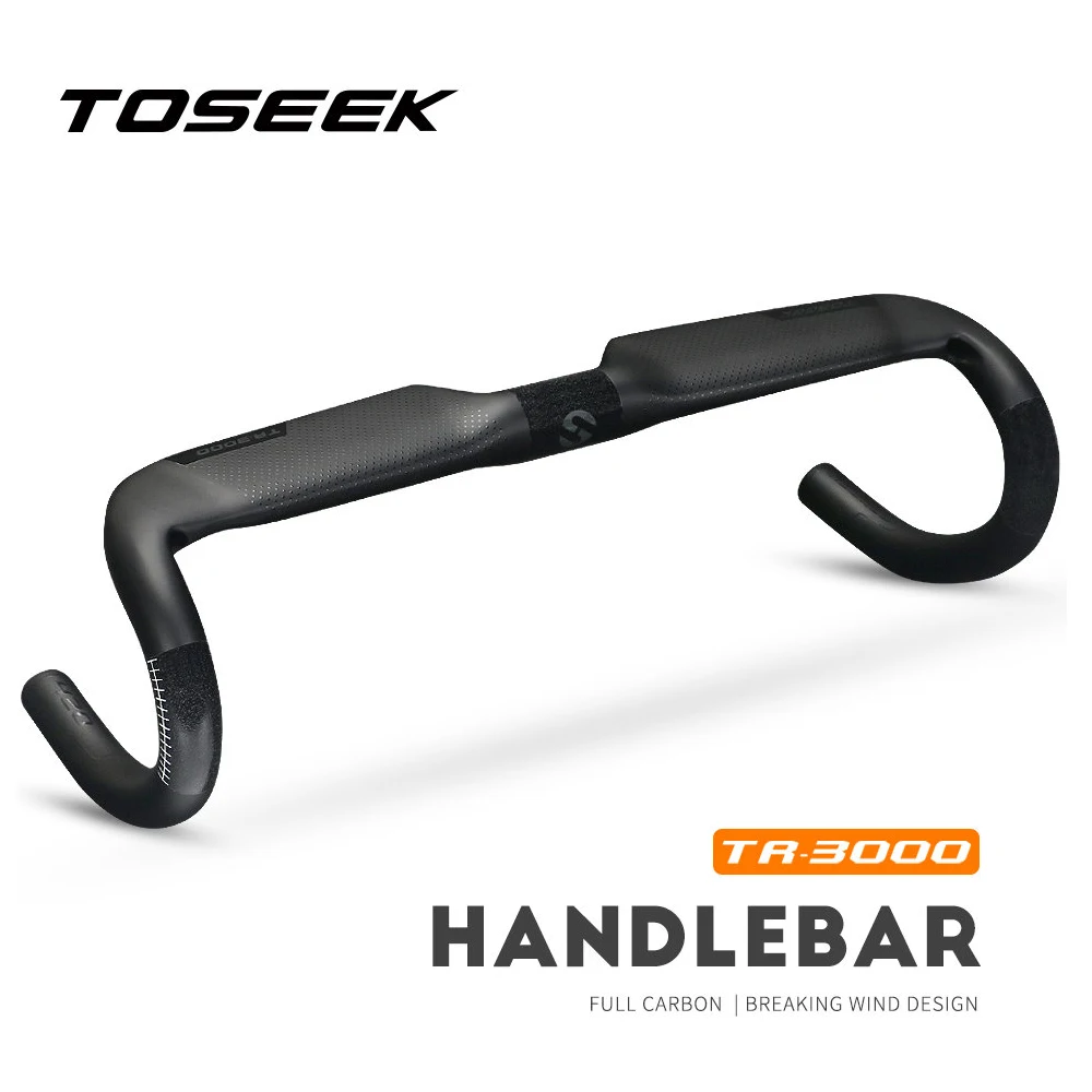 

TOSEEK Carbon Road Bike Handlebar UD Matt Super Light Bicycle Handle Bar Integrated Handlebars Bent Bar Cycling Accessories