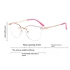 Frameless Cut Edge Metal Reading Glasses Ultra Light Pink Frame Presbyopia Glasses High-definition Anti Blue Light Eyeglasses 6