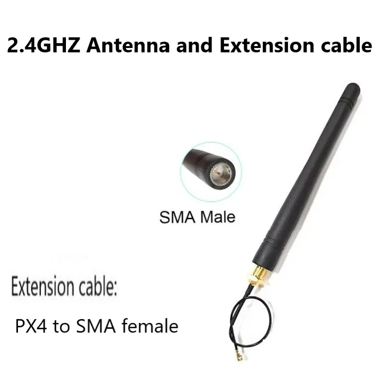 5개 2.4GHz 안테나 3dBi 게인 SMA Male lorawan 21cm RP-SMA - rg0.8 px4 피그테일 케이블 (lorawan lora meshtastic 네트워크 라우터용)