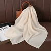90*90cm Thin Soft Square Scarves for Women Simplicity Solid Color Cotton Linen Headscarf Muslim Female's Hijabs Bag Accessories 6