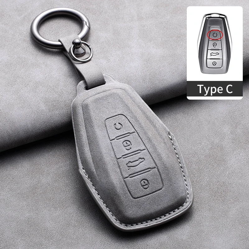 Premium Leather Car Key Case Cover