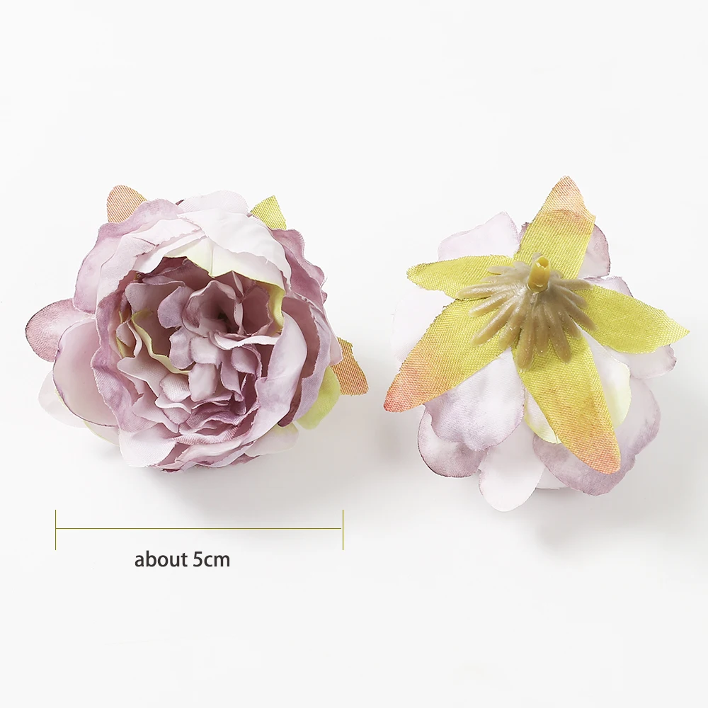 Peony Heads Silk Artificial Flowers Wedding Home Decor DIY Wreath Scrapbook Gift Box Flower Handmade Crafts 5Pcs 5cm artificial plants,artificial flowers,artificial flower,artificial flower bouquet