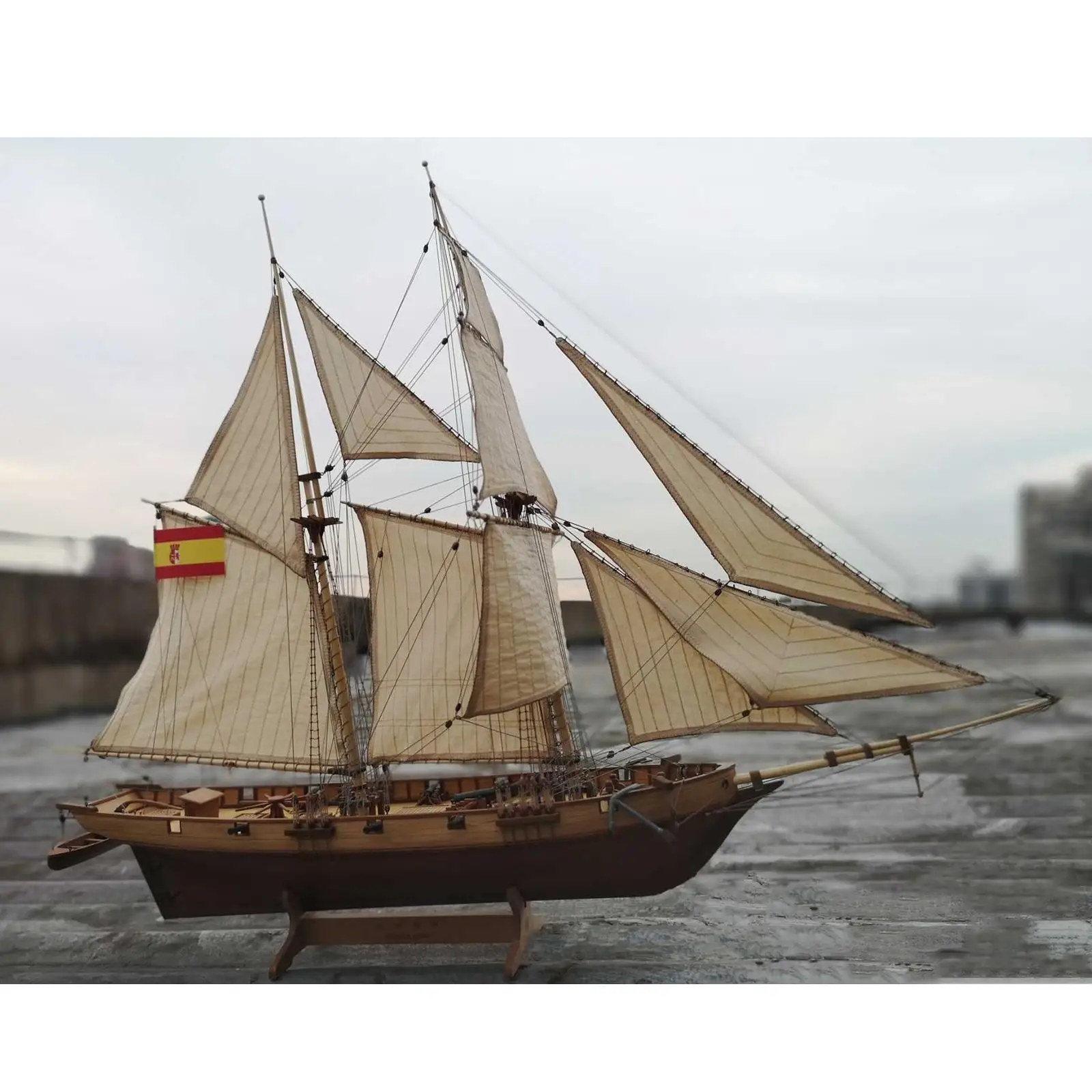 1:100 Scale Wooden Ship Model Kits Boat Gift for Kids Adults Decor Model 1:100 Scale Wooden Ship Model Kits Boat Gift for Kids Adults Decor Model