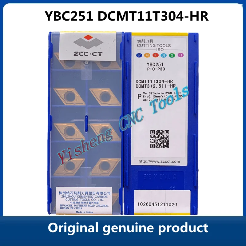

Твердосплавные режущие пластины ZCC CT DCMT11T304 YBC251 YBD102 DCMT11T304-HR YBC252 для обработки стали