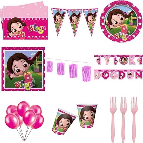 Set Di Servizi Per Feste Di Compleanno Di 16 Persone Niloya. Buon Compleanno Set
