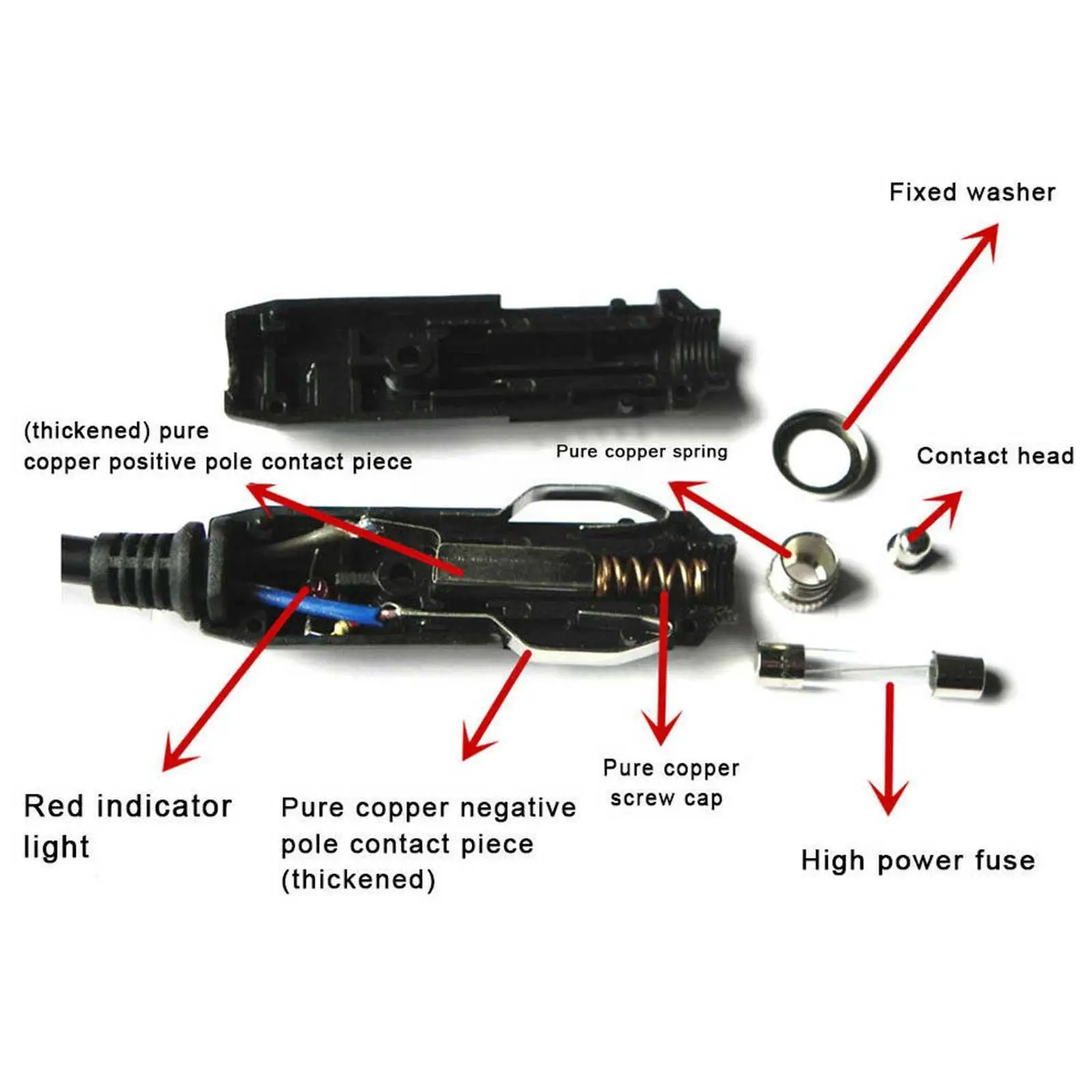 1PC 12V 24V Auto 20A Male Car Cigarette Lighter LED Socket Plug Connector Adapter For Car/Van Vehicle Motor Car Accessories L4H2