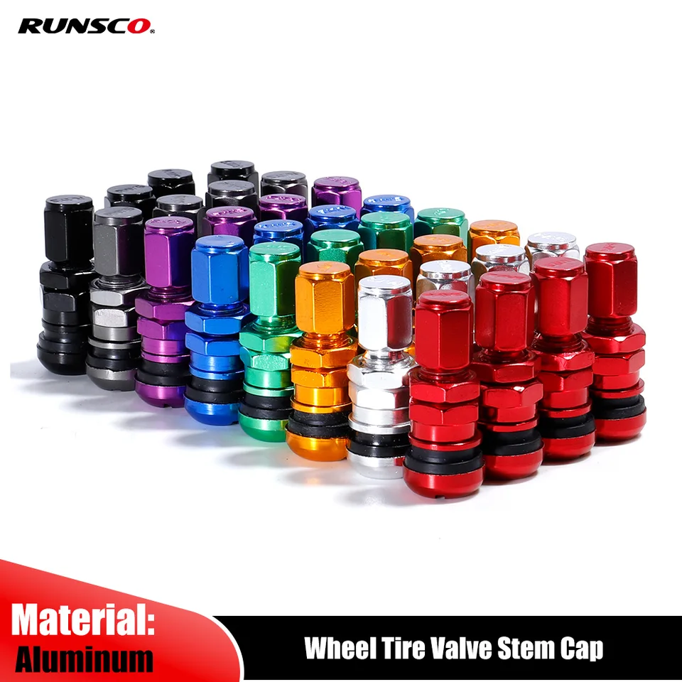 4 Pz/set Car Styling Rame + Fibra di Carbonio Italia bandiera Stile Auto Tappi Valvola Pneumatici Ruota Pneumatici Stelo Pneumatico Coperchietto ermetico