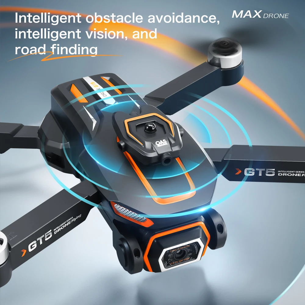 Mini Drone New GT5 8K HD Double Camera Brushless Motor Obstacle Avoidance Aerial Photoflow Professional Foldable Rc Quadcopter mini drone,remote control drone