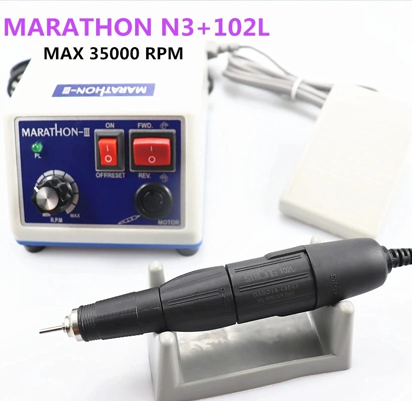 Description Picture 4 of item45K New Arrival STRONG 210 LAAOVE N3 H37LN Handpiece 65W 50000rpm Nail Drills Manicure Machine Pedicure Electric File Bits Kit