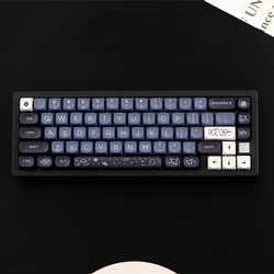 129 Keys GMK Galaxy Theme Key Cap MOA Profile DYE-SUB PBT Keycap with 1.75U 2U Shift for MX Switch Mechanical Keyboard