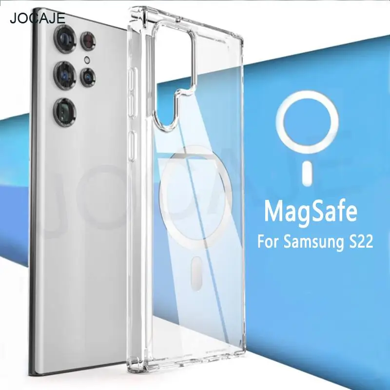 Магнитный чехол Magsafe для телефона с беспроводным зарядным устройством Samsung S22 S21