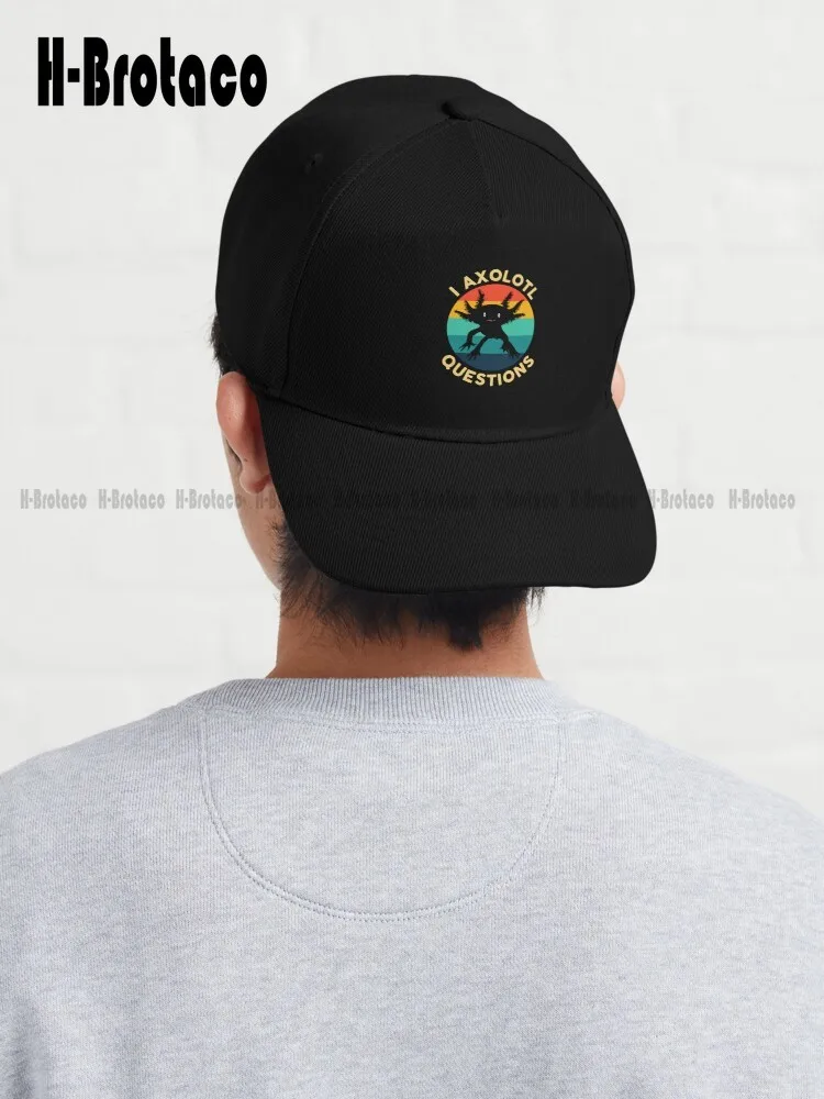 

I Axolotl Questions Baseball Cap Sun Hats For Women Cartoon Gd Hip Hop Custom Gift Outdoor Sport Cap Unisex Adult Teen Youth Art