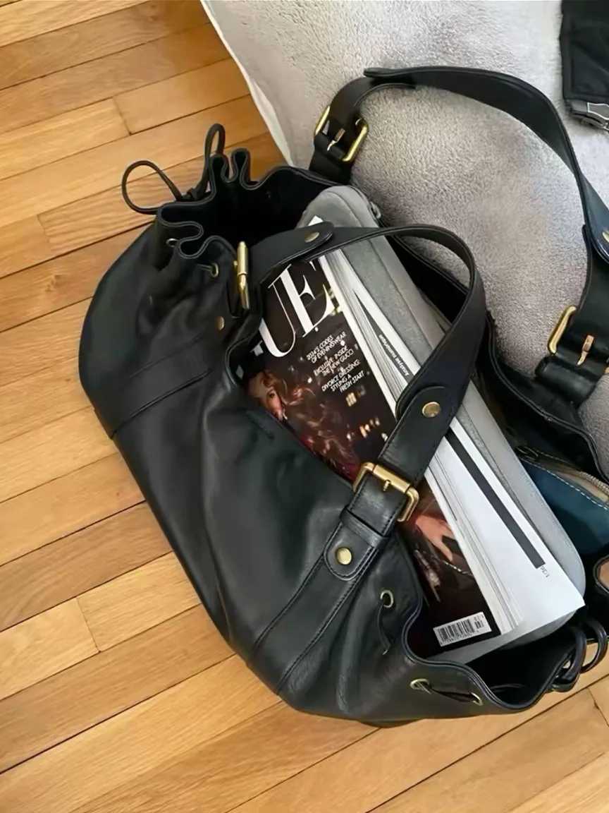 Women's Crossbody Simple Handbag Commuter Shoulder Boston Bag Stylish Versatile Work Bag Soft Polyester Interior