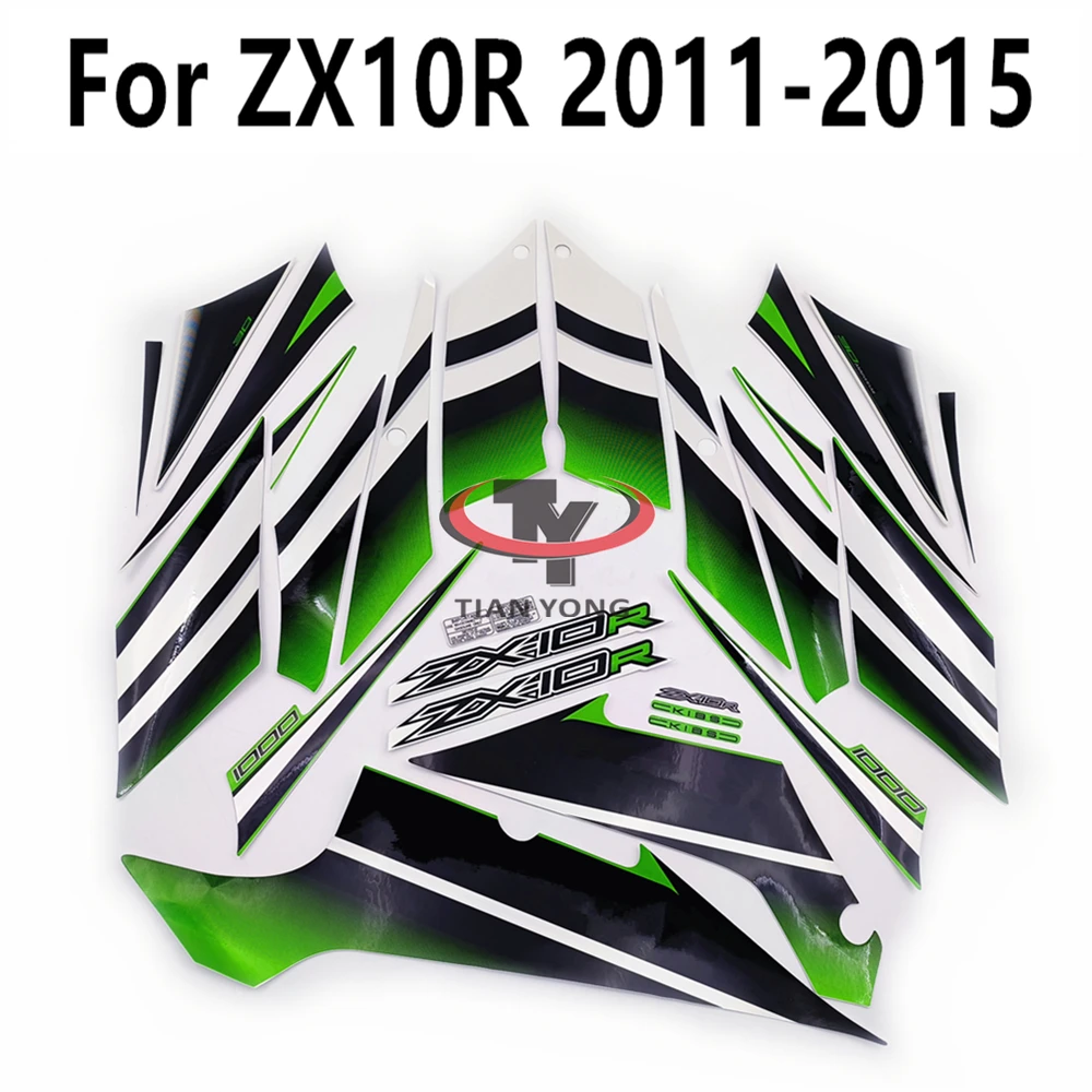 

For ZX10R ZX 10R 2011-2012-2013-2014-2015 Silkscreen Applique High Quality Sticker Full Kit